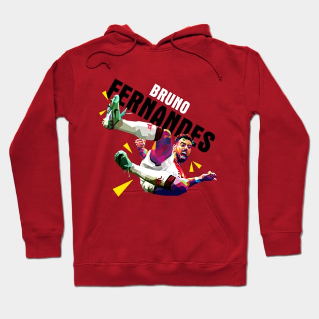 Bruno Fernandes WPAP Hoodie by awangwidyatama